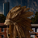Waddy Peytona Still #2 34inch x 24inch, Tobacco Leaves and Downtown Lexington